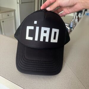 Clare V. Black 'CIAO' Trucker Hat
